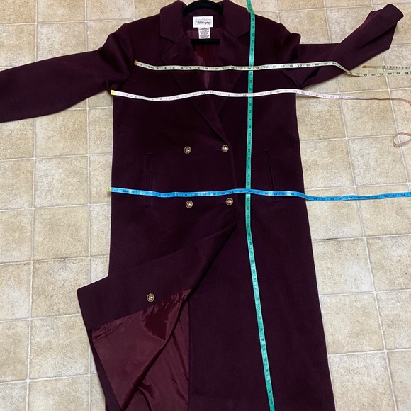 Vintage Worthington Burgundy Wool Blend Coat Size 8A Made By USA - Picture 6 of 16